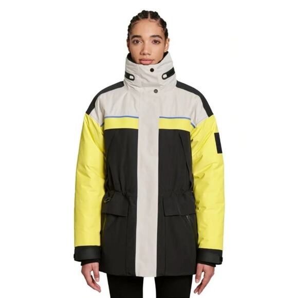 Ski-Doo Womens Size Medium NWT Insulated Typha X KANUK Jacket Hi Vis Yellow NEW - Picture 1 of 13